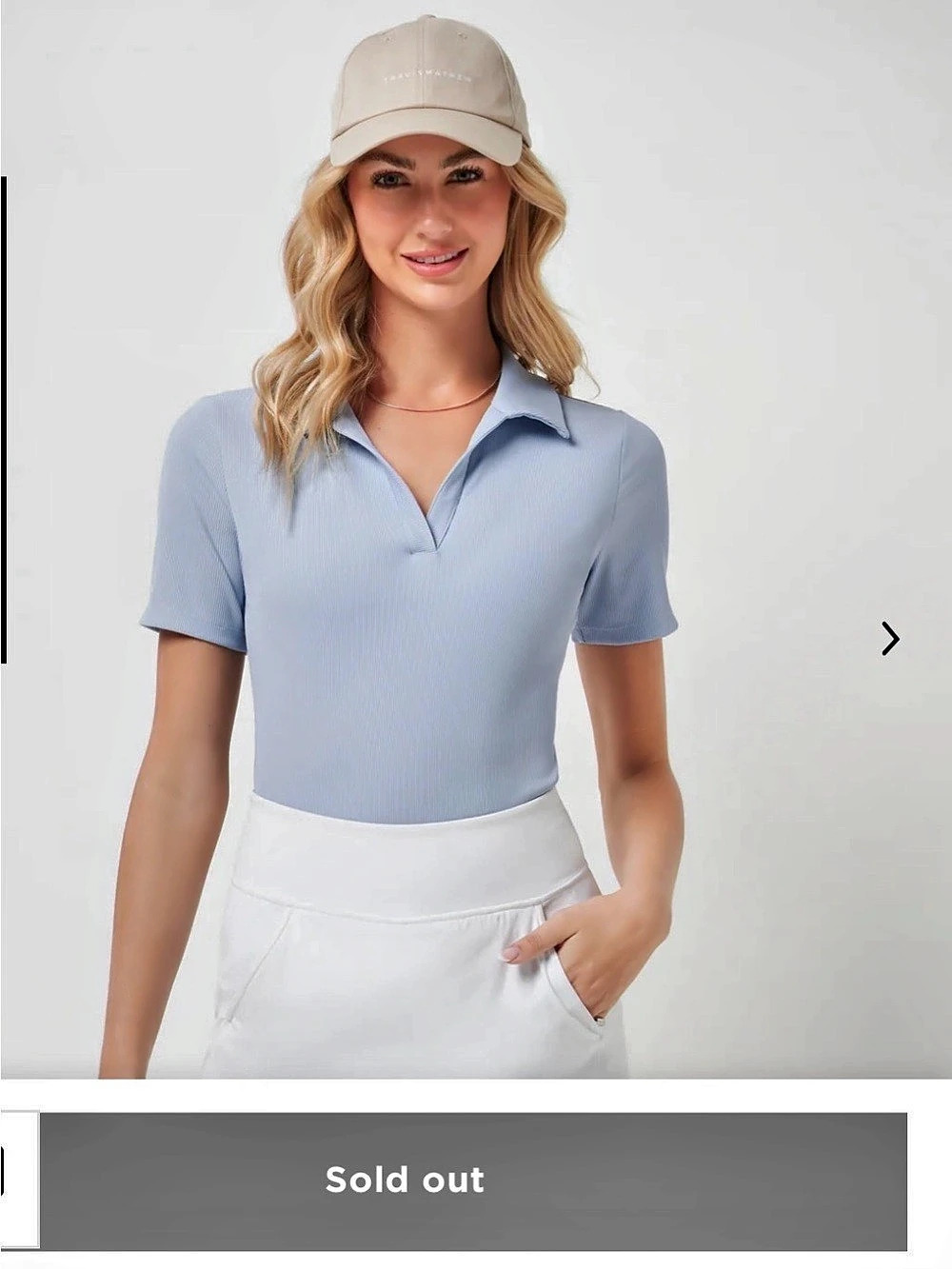 TravisMathew Moveknit Polo Striped Polo in Brunnera Blue Size Large NWT